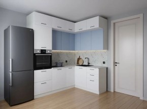 Кухонный гарнитур угловой Капри 2200*1700 (Стол. 38мм) в Нягани - nyagan.ok-mebel.com | фото