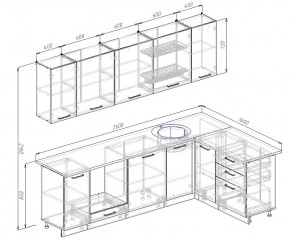 Кухонный гарнитур угловой Латте 2600х1600 (Стол. 26мм) в Нягани - nyagan.ok-mebel.com | фото 2