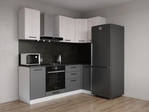 Кухонный гарнитур угловой Санторини 2200*1000 (Стол. 38мм) в Нягани - nyagan.ok-mebel.com | фото