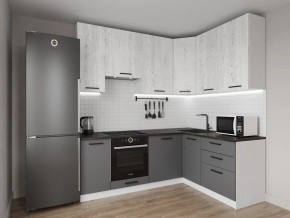 Кухонный гарнитур угловой Санторини 2200*1600 h950 (Стол. 38мм) в Нягани - nyagan.ok-mebel.com | фото