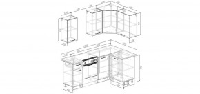 Кухонный гарнитур угловой Смоки 2000*1200 (Стол. 26мм) в Нягани - nyagan.ok-mebel.com | фото 2