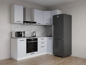 Кухонный гарнитур угловой Смоки 2200*1000 (Стол. 38 мм) в Нягани - nyagan.ok-mebel.com | фото