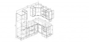 Кухонный гарнитур угловой Смоки 2400*1600 (Стол. 38мм) в Нягани - nyagan.ok-mebel.com | фото 2