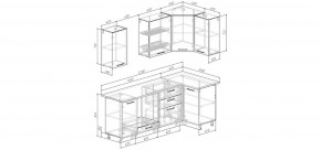 Кухонный гарнитур Умбра 2200*1000 (Стол. 26мм) в Нягани - nyagan.ok-mebel.com | фото 2