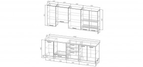 Кухонный гарнитур Умбра 2400 h950 (Стол. 26мм) в Нягани - nyagan.ok-mebel.com | фото 2