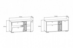 ЛАНС Комод К101 (дуб бунратти/графит) в Нягани - nyagan.ok-mebel.com | фото 3