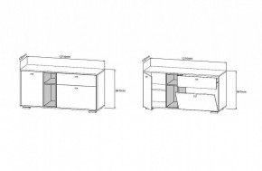 ЛАНС Комод К101 (дуб бунратти/графит) в Нягани - nyagan.ok-mebel.com | фото 4