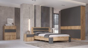 ЛЕНОРА Спальный гарнитур (модульный) графит в Нягани - nyagan.ok-mebel.com | фото