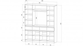 ЛЕНОРА Спальный гарнитур (модульный) графит в Нягани - nyagan.ok-mebel.com | фото 9
