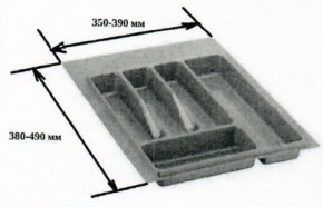 Лоток для столовых приборов 350-390 380-490 (SV-Мебель) в Нягани - nyagan.ok-mebel.com | фото 2