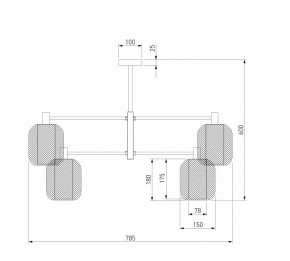 Люстра на штанге Eurosvet Voile 30191/6 черный в Нягани - nyagan.ok-mebel.com | фото 3