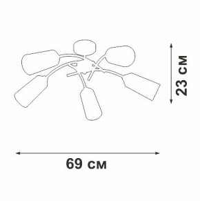 Люстра на штанге Vitaluce V2850 V2850-1/5PL в Нягани - nyagan.ok-mebel.com | фото 5