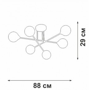 Люстра на штанге Vitaluce V3931 V3931-8/6PL в Нягани - nyagan.ok-mebel.com | фото 4
