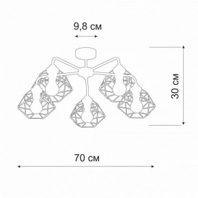 Люстра на штанге Vitaluce V4258 V4258-0/5PL в Нягани - nyagan.ok-mebel.com | фото 2