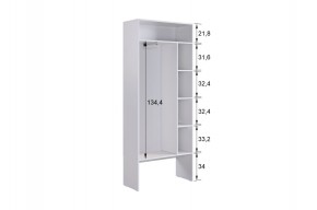 МЕРСИ Прихожая (модульная) белое дерево в Нягани - nyagan.ok-mebel.com | фото 5