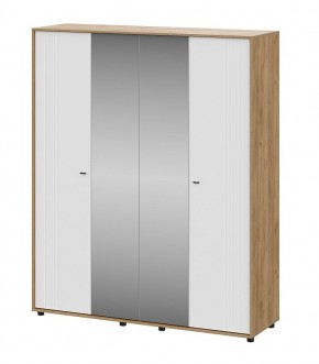 МИЛАН Шкаф четырехстворчатый (Белый Матовый) в Нягани - nyagan.ok-mebel.com | фото