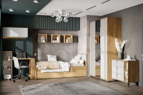 МИЛАН Спальня (Дуб Золотой/Белый матовый) в Нягани - nyagan.ok-mebel.com | фото 45