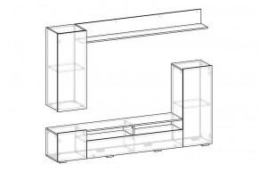 МИЯ Гостиная (дуб сонома/белый глянец) в Нягани - nyagan.ok-mebel.com | фото 2