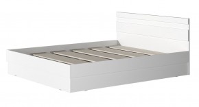 МС "Хилтон" Кровать 1,6 (Белый текстурный) в Нягани - nyagan.ok-mebel.com | фото 2