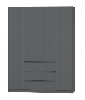 МС "Хилтон" Шкаф №1 1600 (Графит) в Нягани - nyagan.ok-mebel.com | фото 2