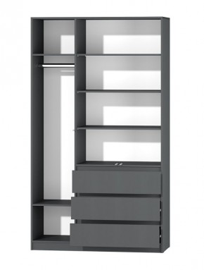 МС "Хилтон" Шкаф №2 1200 (Графит) в Нягани - nyagan.ok-mebel.com | фото 3