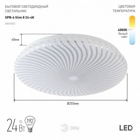 Накладной светильник Эра Slim SPB-6 Slim 8 24-4K в Нягани - nyagan.ok-mebel.com | фото 2
