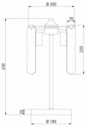Настольная лампа декоративная Eurosvet Claire 01170/3 золото в Нягани - nyagan.ok-mebel.com | фото 3