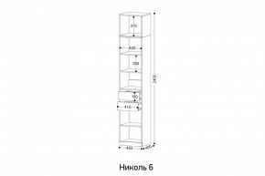НИКОЛЬ 6 Пенал в Нягани - nyagan.ok-mebel.com | фото 2