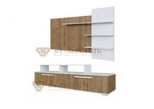 Тумба ТВА + Щит Нота 28 белый/гикори в Нягани - nyagan.ok-mebel.com