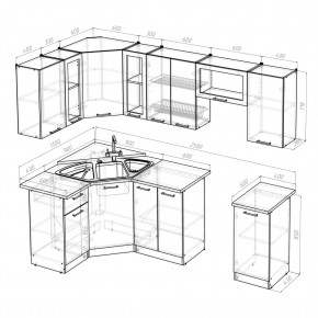 ОЛЬГА Кухонный гарнитур Оптима 1 (1300*2500 мм) в Нягани - nyagan.ok-mebel.com | фото 2