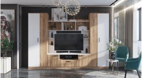 ПАЛЕРМО Гостиная (Дуб вотан/Белый) в Нягани - nyagan.ok-mebel.com | фото