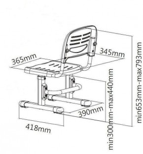 Парта-трансофрмер Amare II Pink + ящик + SST3 Pink в Нягани - nyagan.ok-mebel.com | фото 8