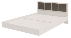 Парус Кровать 1200 на щитах (Белый/Графит) в изголовье 3 декор. квадрата в Нягани - nyagan.ok-mebel.com | фото