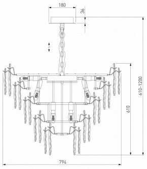 Подвесная люстра Bogate"s Leaf 369 в Нягани - nyagan.ok-mebel.com | фото 4