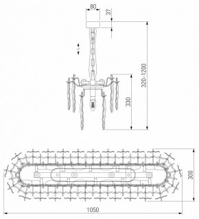 Подвесная люстра Bogate"s Leaf 370 в Нягани - nyagan.ok-mebel.com | фото 4