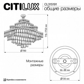 Подвесная люстра Citilux Naiad CL315191 в Нягани - nyagan.ok-mebel.com | фото 7