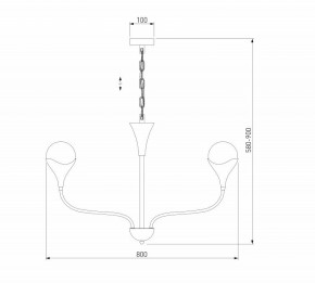 Подвесная люстра Eurosvet Calyx 60169/6 никель в Нягани - nyagan.ok-mebel.com | фото 3