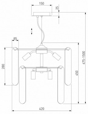 Подвесная люстра Eurosvet Claire 60170/8 золото в Нягани - nyagan.ok-mebel.com | фото 5