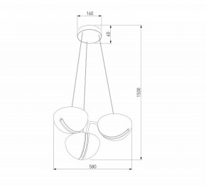 Подвесная люстра Eurosvet Emisfero 50083/3 LED золото в Нягани - nyagan.ok-mebel.com | фото 6