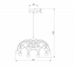 Подвесная люстра Eurosvet Ragno 90034/10 LED черный в Нягани - nyagan.ok-mebel.com | фото 5