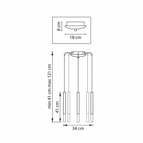 Подвесная люстра Lightstar Tubo L5T747133 в Нягани - nyagan.ok-mebel.com | фото 3