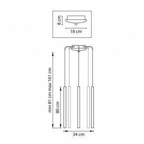 Подвесная люстра Lightstar Tubo L5T747437 в Нягани - nyagan.ok-mebel.com | фото 3