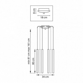 Подвесная люстра Lightstar Tubo L8T747447 в Нягани - nyagan.ok-mebel.com | фото 3