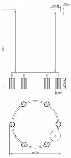 Подвесная люстра Moderli Cora V11601-6P в Нягани - nyagan.ok-mebel.com | фото 7