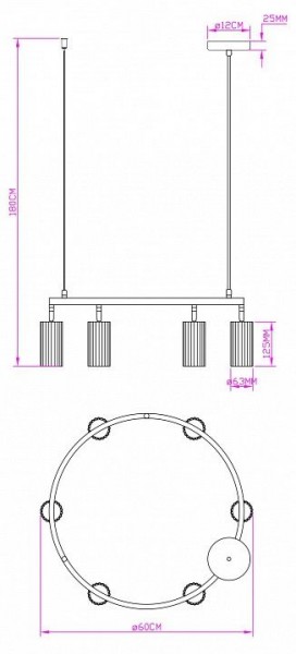 Подвесная люстра Moderli Cora V11602-6P в Нягани - nyagan.ok-mebel.com | фото 5