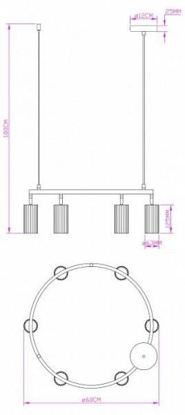 Подвесная люстра Moderli Cora V11603-6P в Нягани - nyagan.ok-mebel.com | фото 6