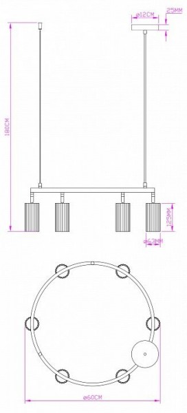 Подвесная люстра Moderli Cora V11604-6P в Нягани - nyagan.ok-mebel.com | фото 6