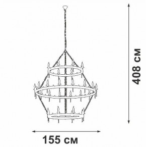 Подвесная люстра Vitaluce V1872 V1872-7/16+8+8 в Нягани - nyagan.ok-mebel.com | фото 3