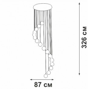 Подвесная люстра Vitaluce V2893 V2893-9/16S в Нягани - nyagan.ok-mebel.com | фото 4