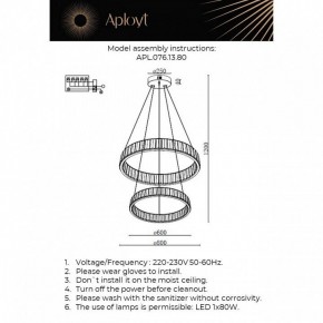 Подвесной светильник Aployt Oriann APL.076.13.80 в Нягани - nyagan.ok-mebel.com | фото 2